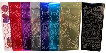 Happy Birthday & Balloons Dazzles, 8 pack