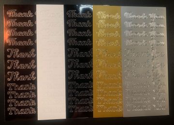 Thank You Dazzles™ Stickers, 55 greetings, 5 sheets