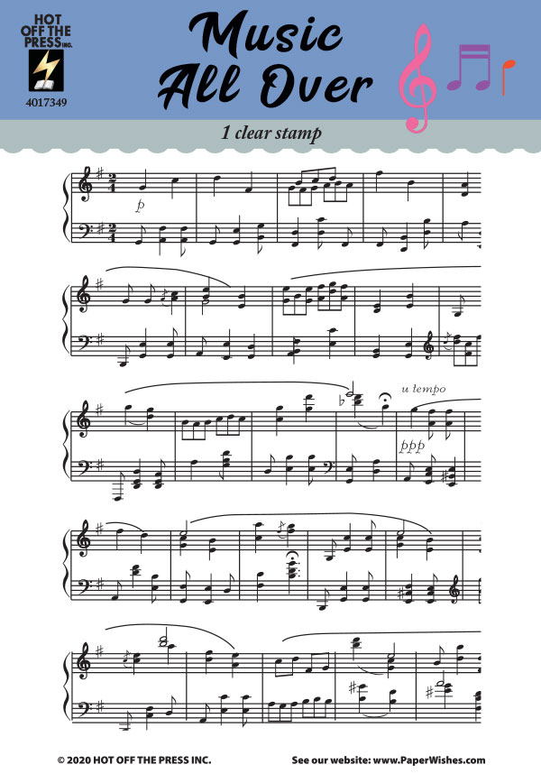 Music All Over Clear Stamp