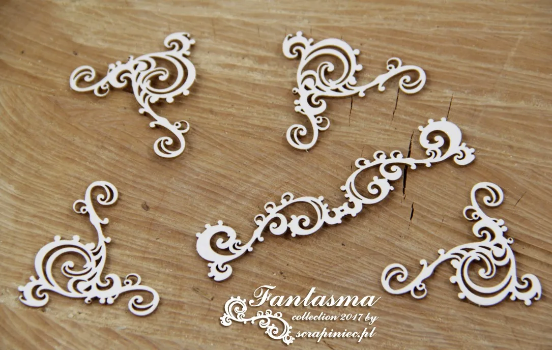 Fantasma Corners Chipboard, 5 pieces