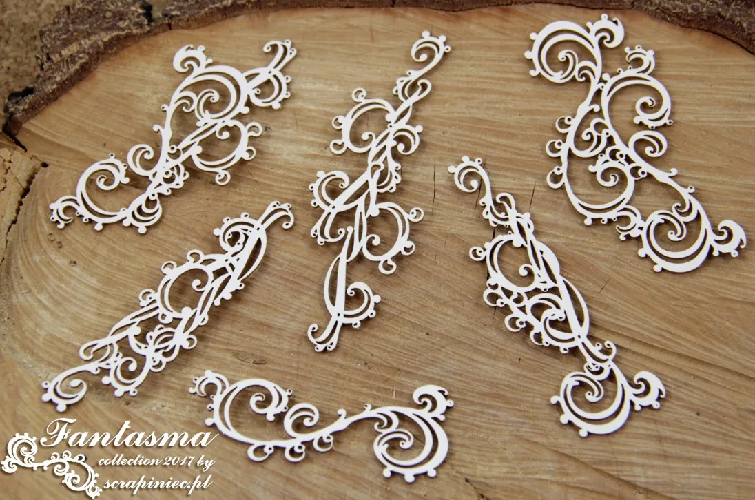 Fantasma Borders Chipboard, 6 pieces