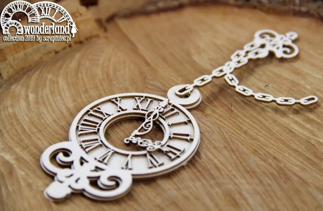 Clock on a Chain Chipboard