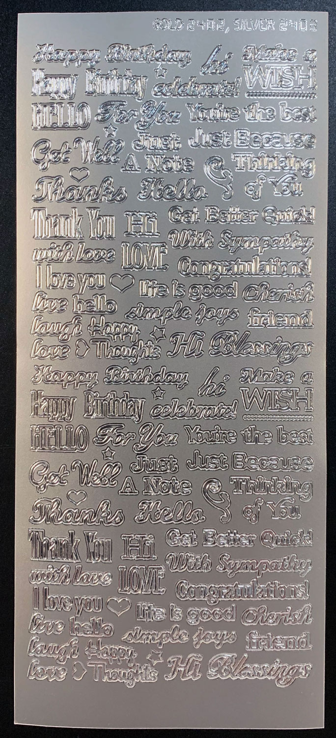 Silver Tiny Words & Phrases Dazzles™ Stickers