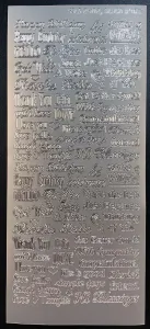 Silver Tiny Words & Phrases Dazzlesâ¢ Stickers