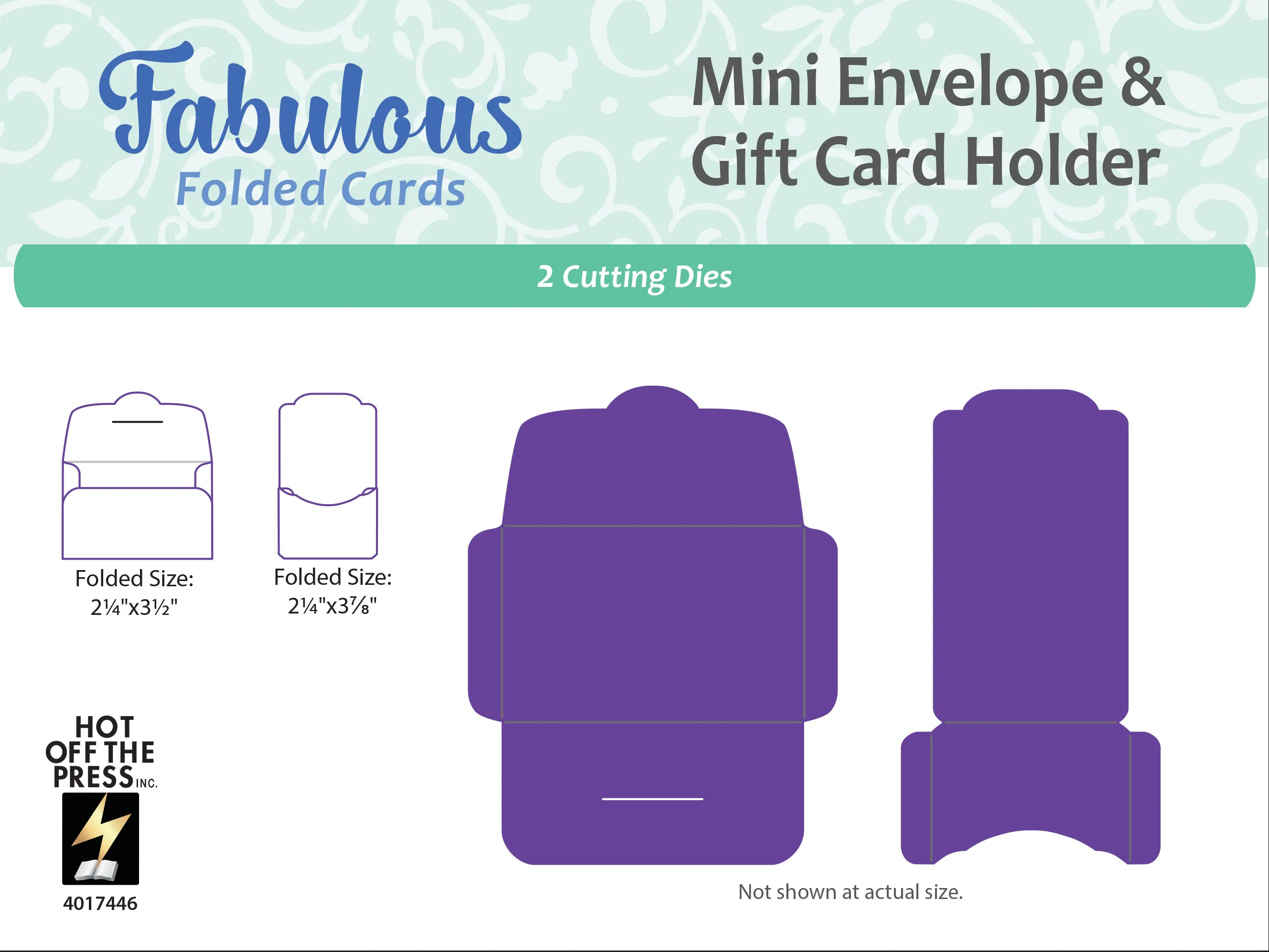 2 Mini Envelope/Gift Card Holder Cutting Dies