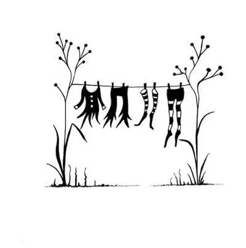 Fairy Washing Line Clear Stamp