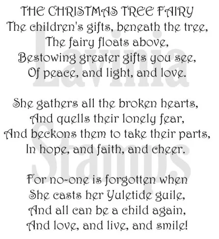Christmas Tree Fairy Verse Clear Stamp