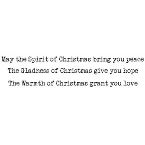 Spirit of Christmas Verse Clear Stamp