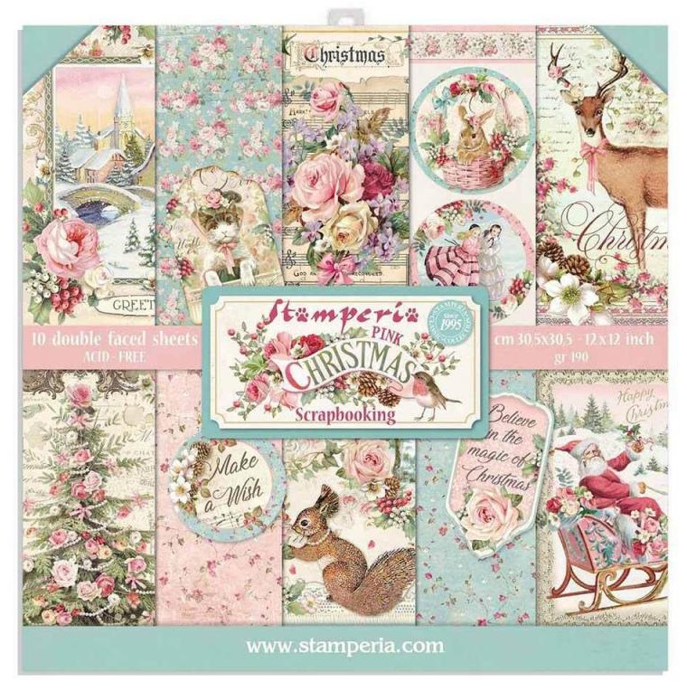 Pink Christmas Papers, 12x12