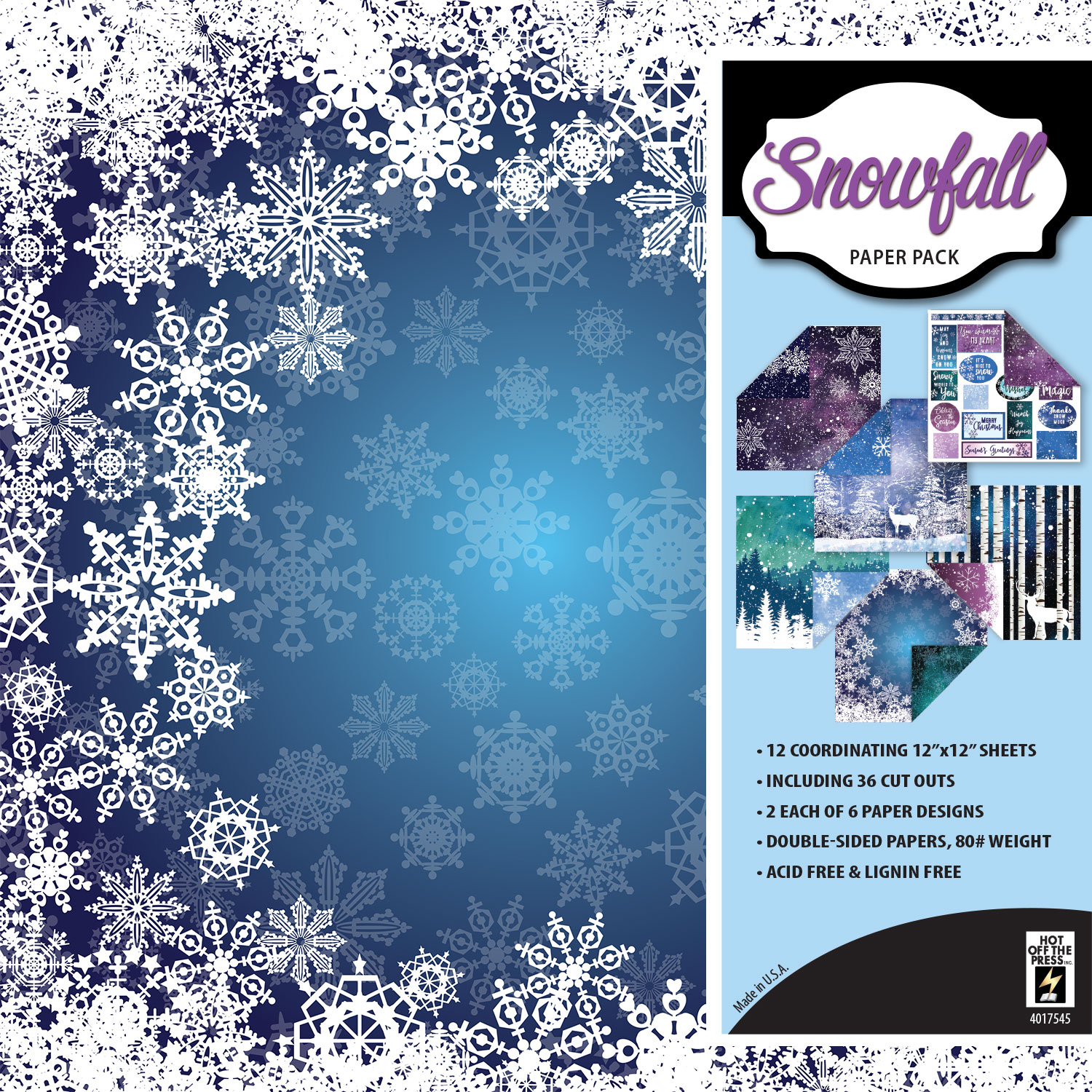 Snowfall Paper Pack, 12"x12"