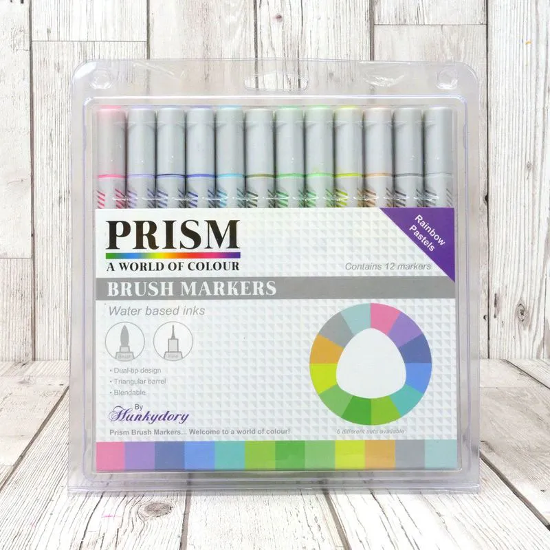 Rainbow Pastels Prism Brush Markers