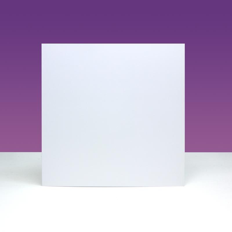 Impact White. 123mm x 246mm. Small Square. 250gsm Folded Card Blank. -  Rainbow Envelopes