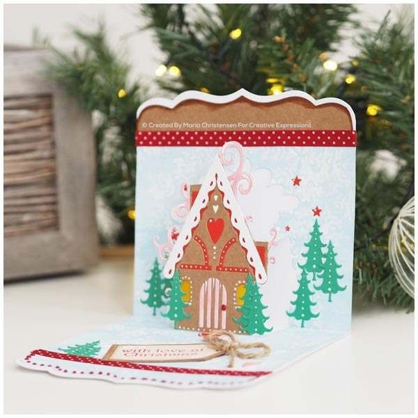 Christmas Cottage Pop Up Card Die