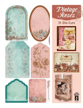Vintage Roses Die Cuts , 31 pieces
