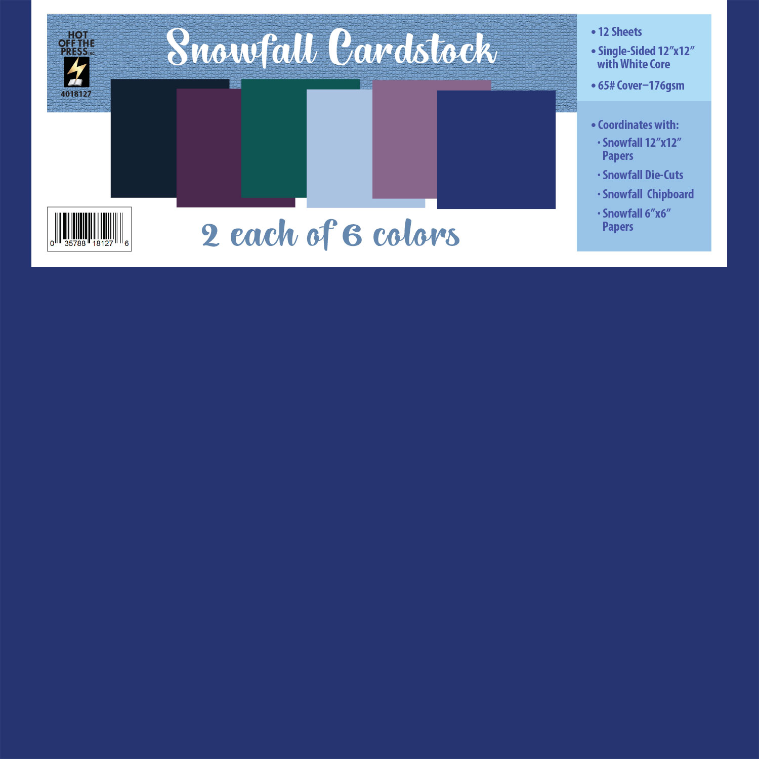Snowfall Cardstock, 12x12