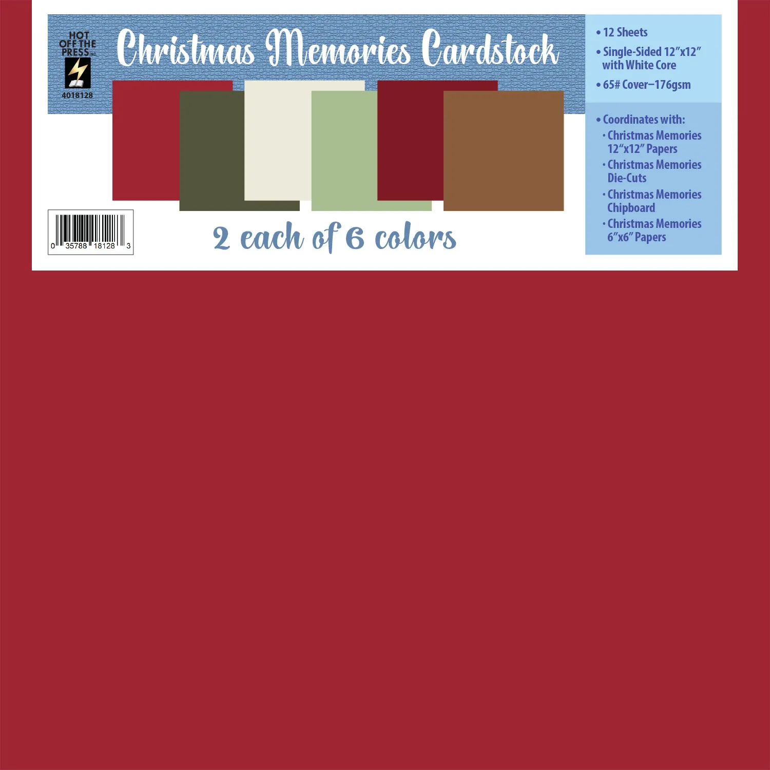 Christmas Memories 12x12 Solid Cardstock