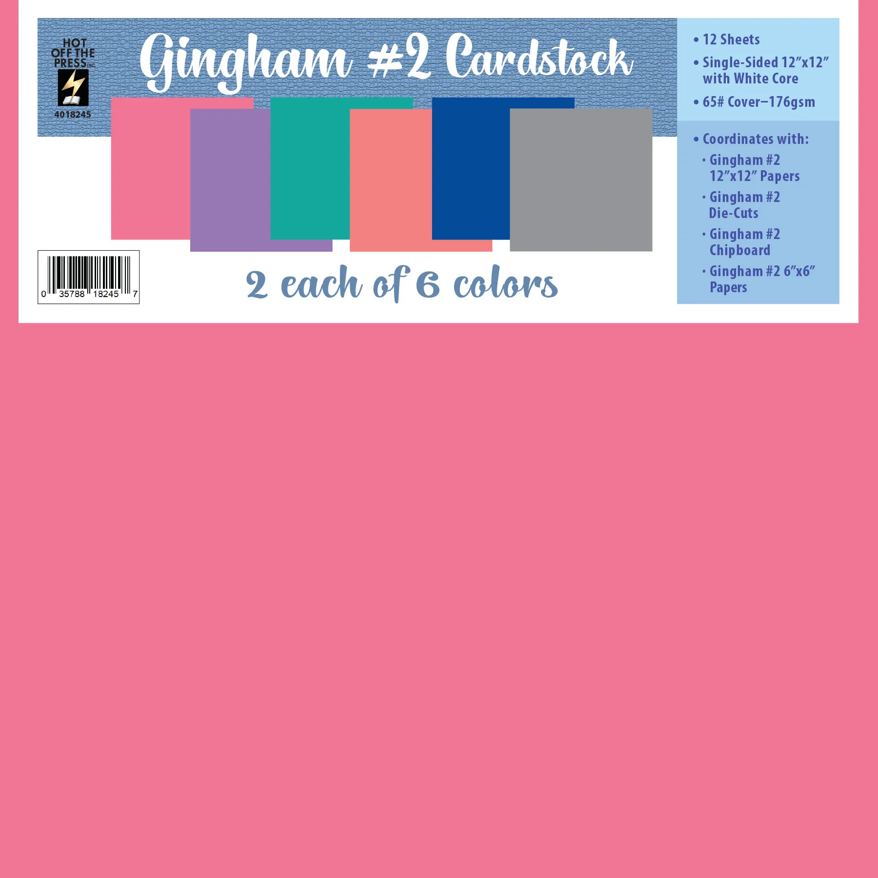 Gingham #2 12x12 Solid Cardstock