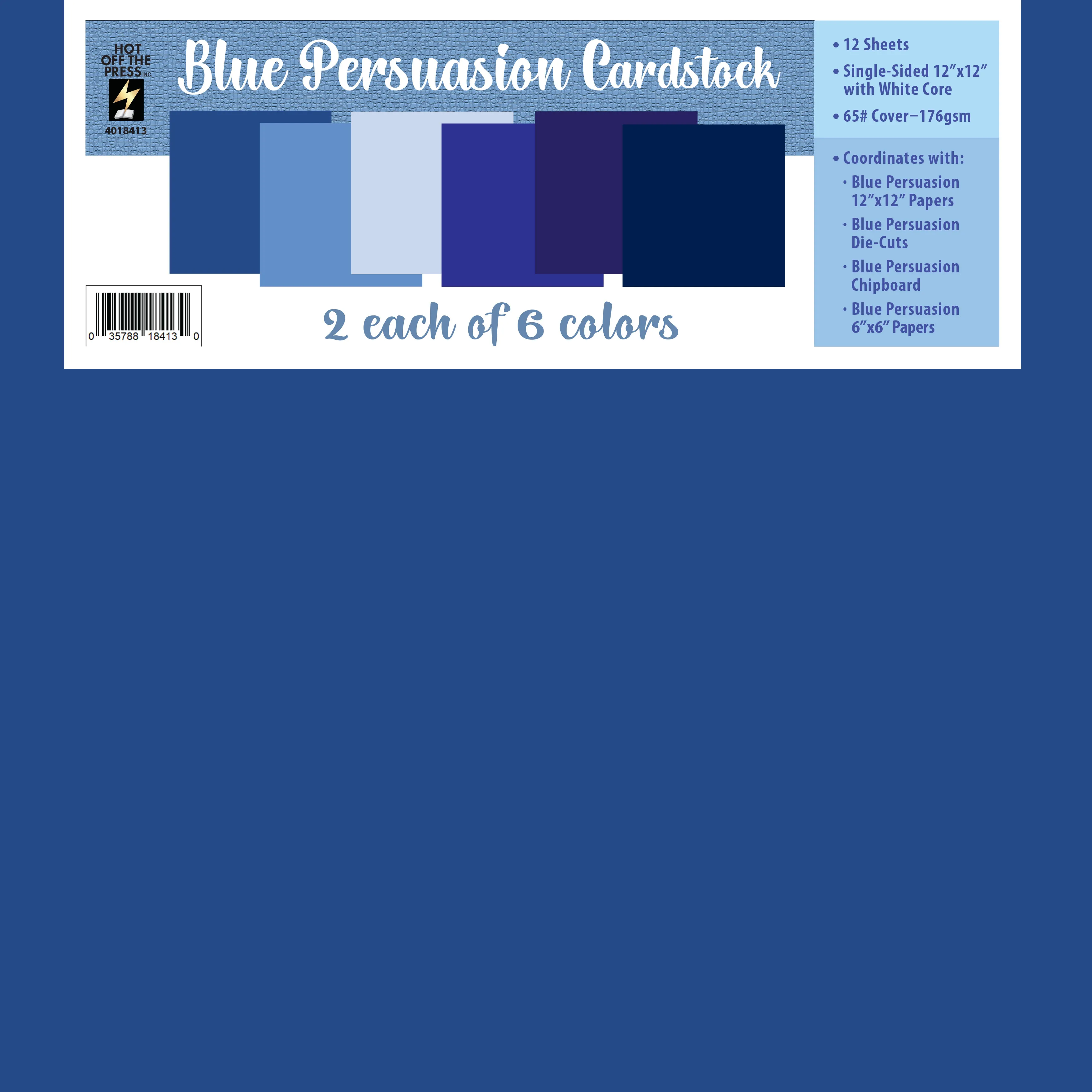 Blue Persuasion 12x12 Solid Cardstock