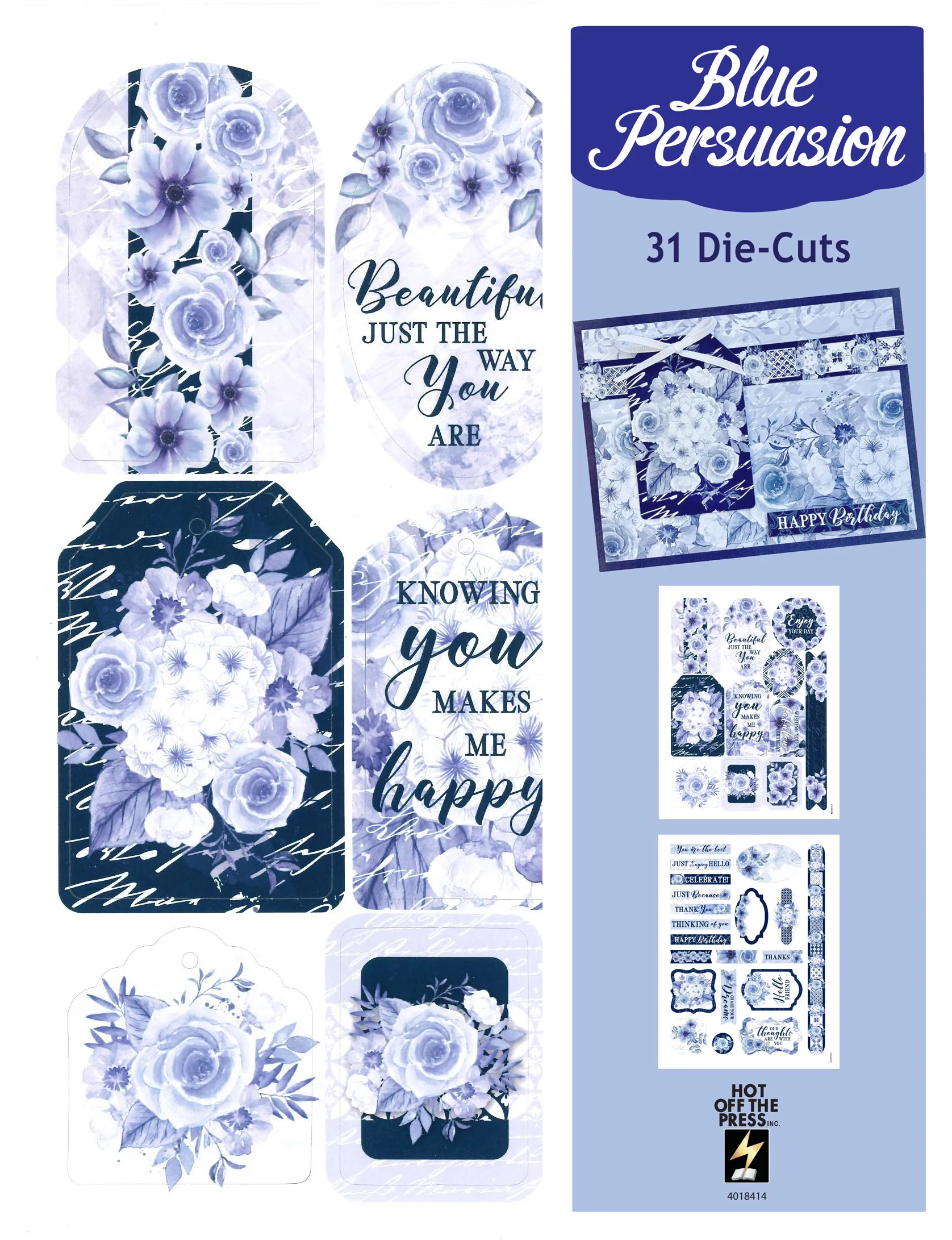 Blue Persuasion Die-Cuts