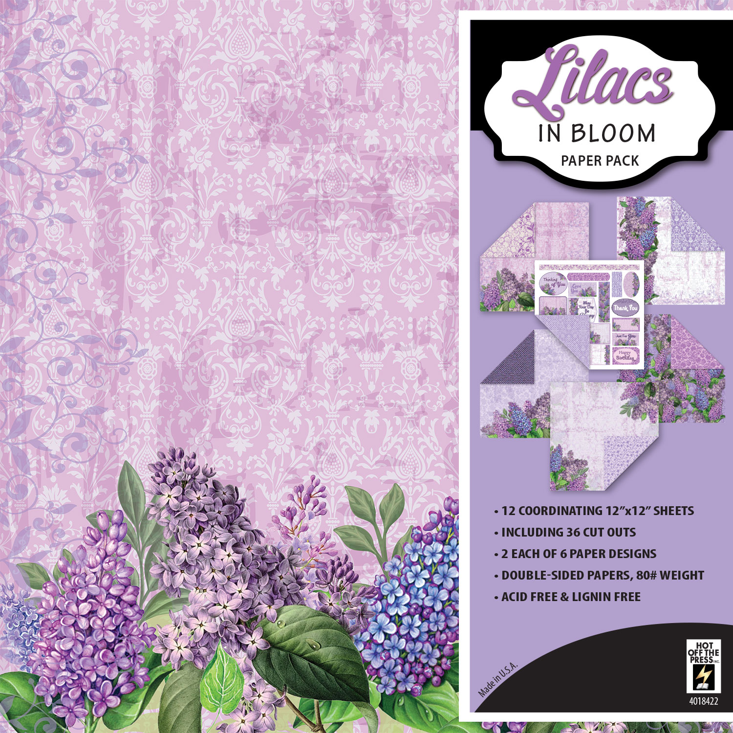 Lilacs in Bloom Papers, 12x12