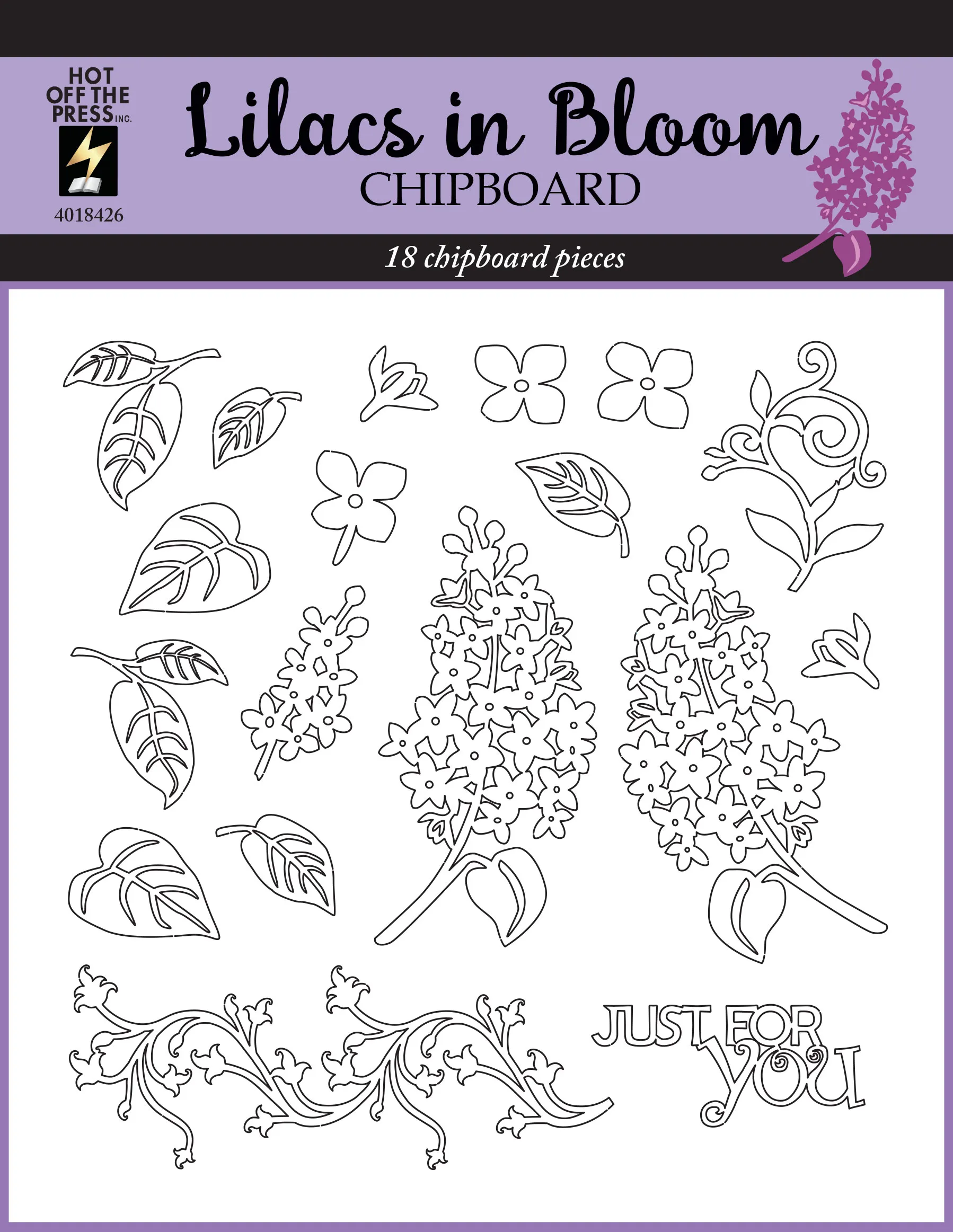 Lilacs in Bloom Chipboard