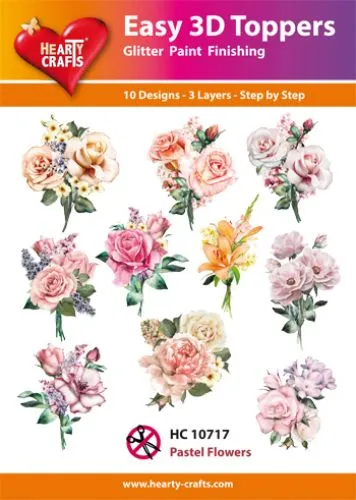 Pastel Flowers 3-D Toppers