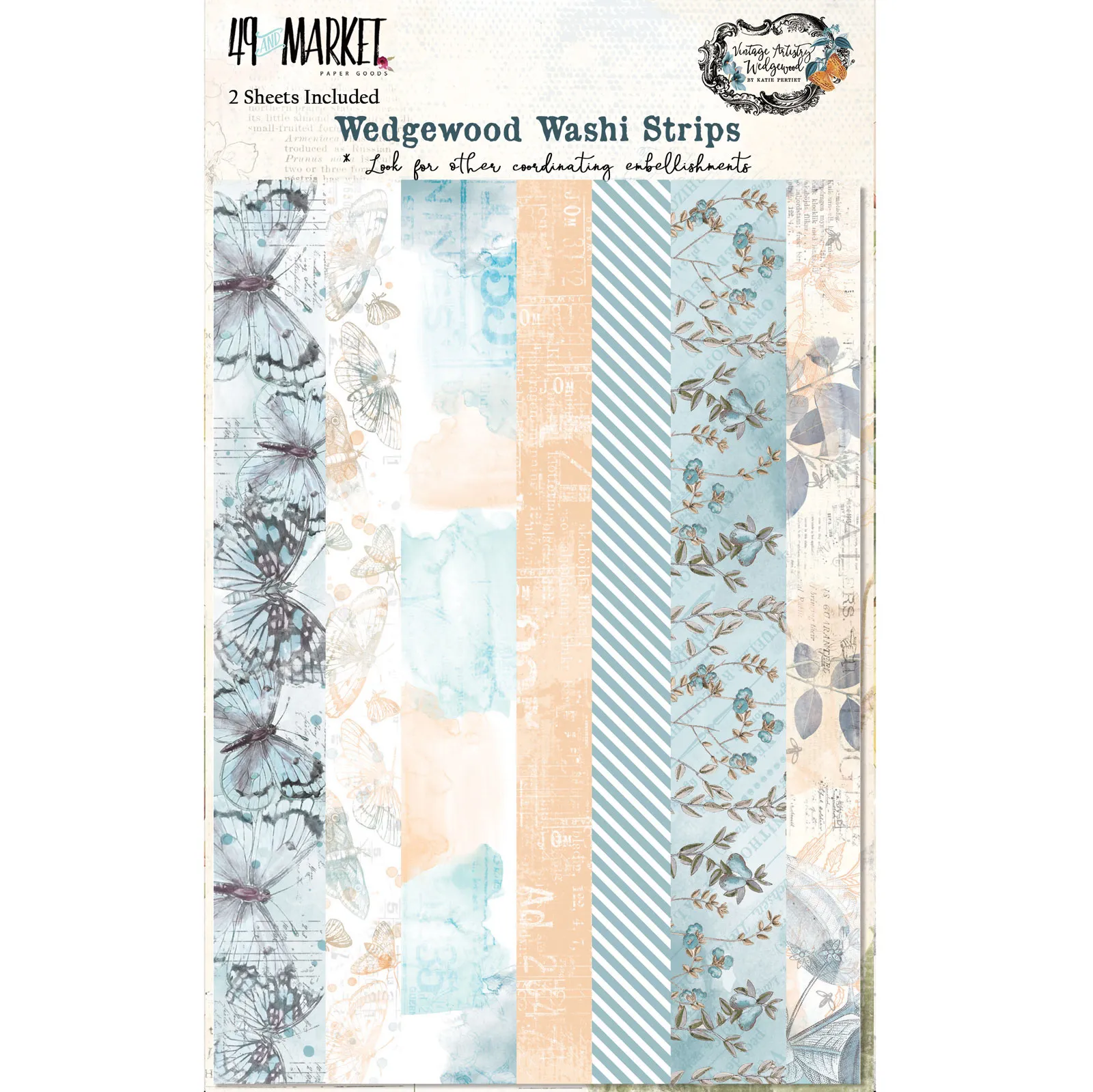 Wedgewood Washi Strips Vintage Artistry