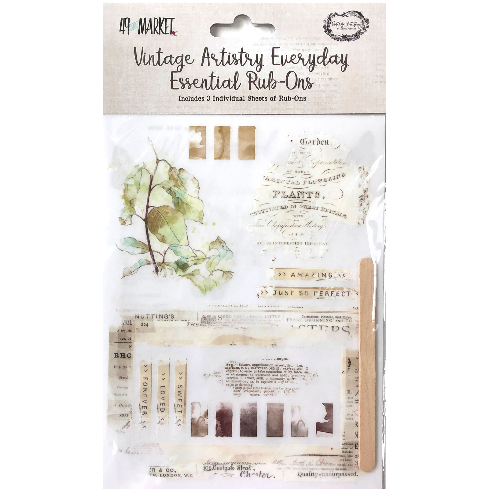 Everyday Essential Rub-On Transfers Vintage Artistry