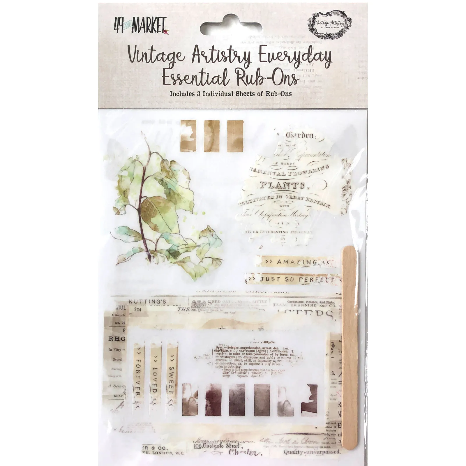 Everyday Essential Rub-On Transfers Vintage Artistry