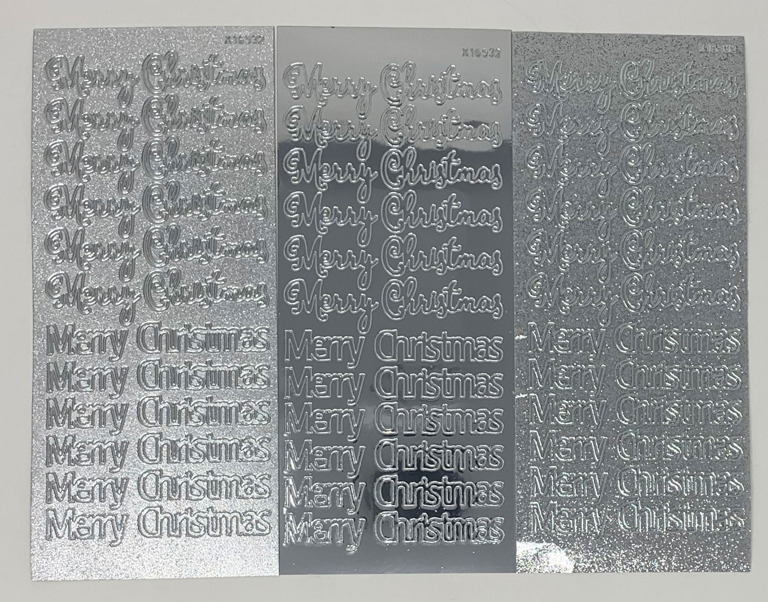 Merry Christmas Dazzles™ Stickers in Silver, 3 sheets