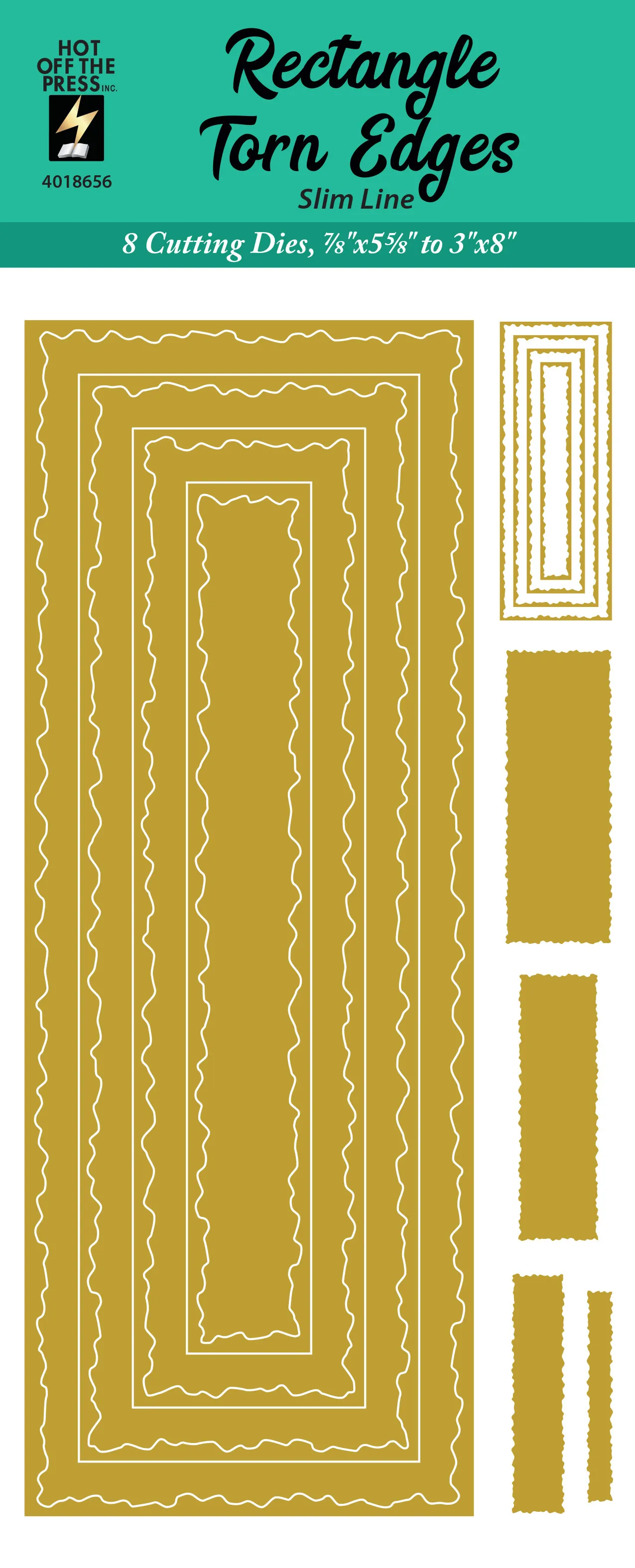 Slim Line Rectangle & Torn Edge Cutting Dies