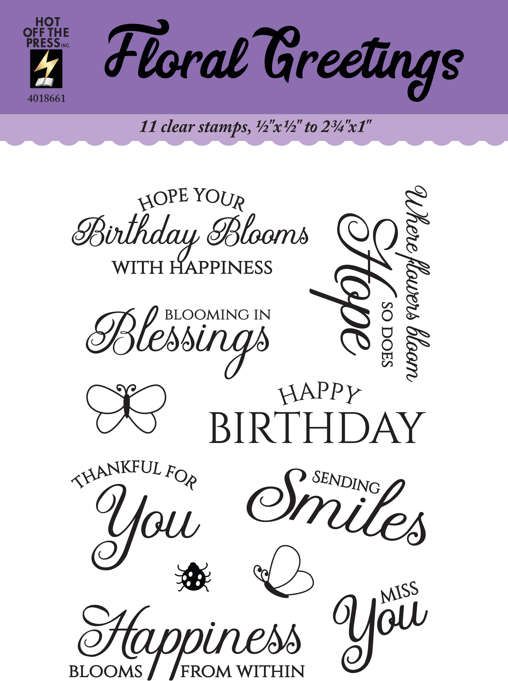 Floral Greetings Clear Stamps