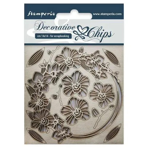 Garland of Flowers Chipboard