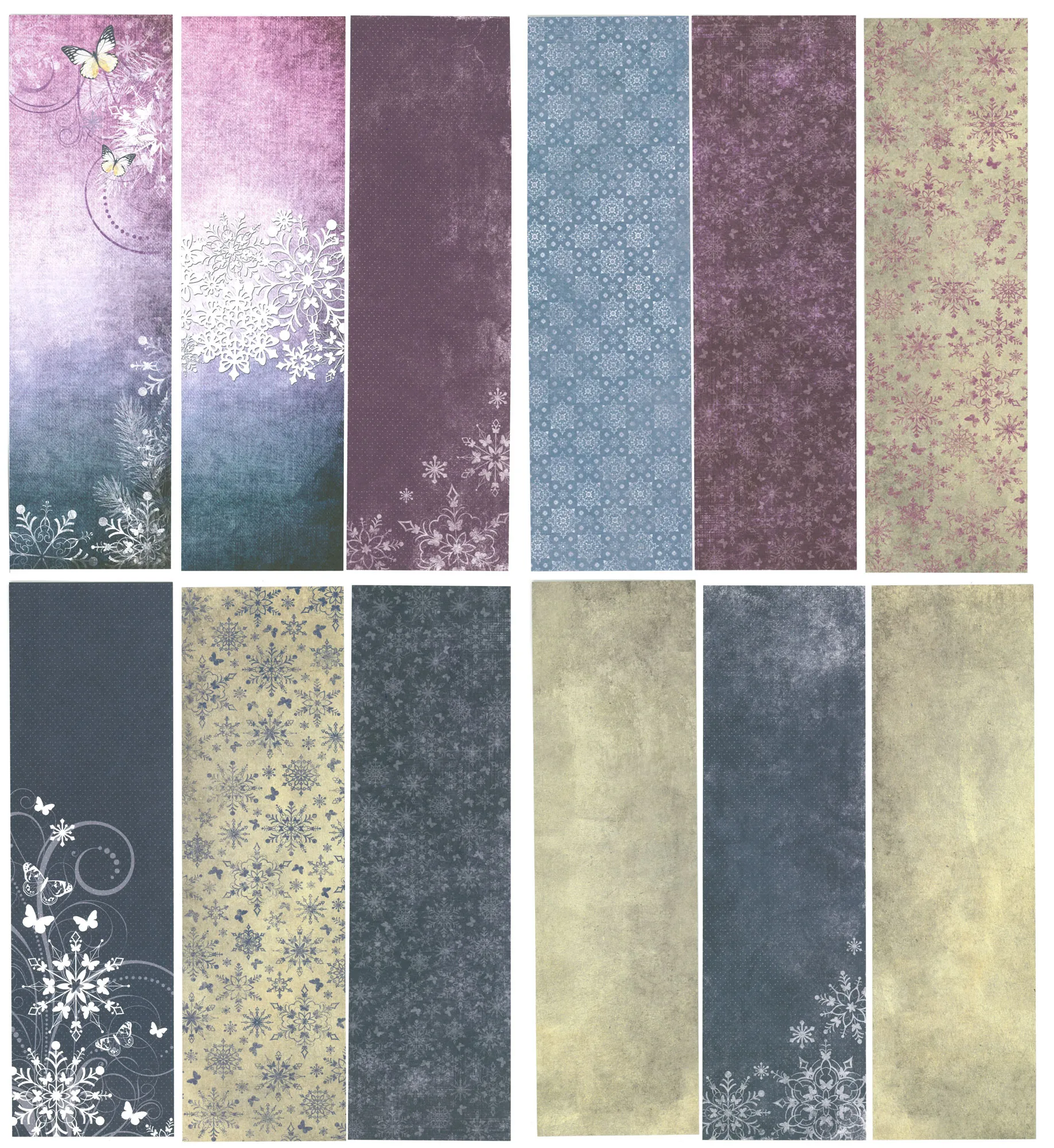 Winter's Butterfly Slim Line Papers