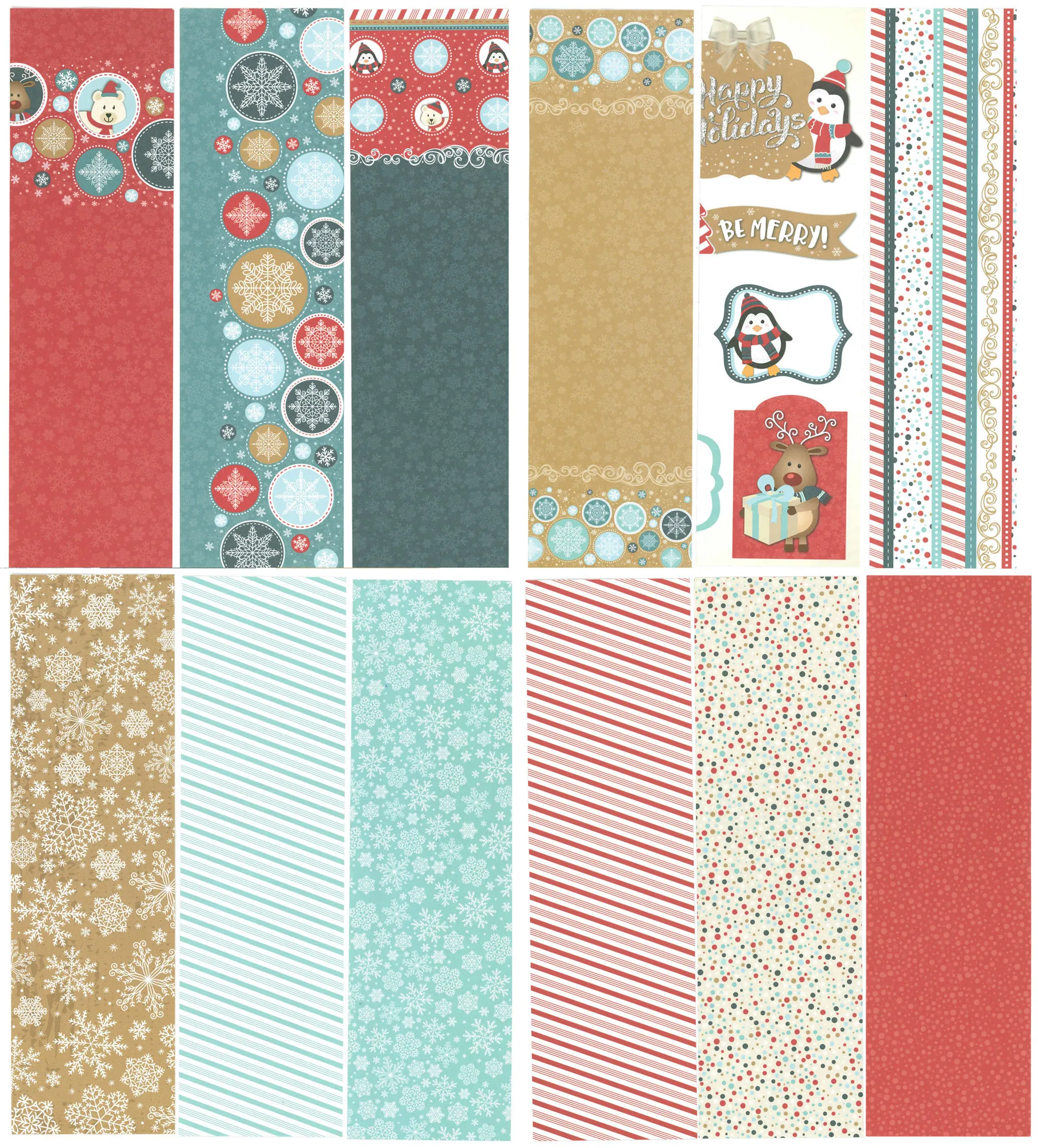 Cutsie Christmas Slim Line Papers