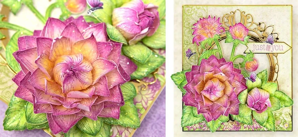 Dazzling Dahlia Cling Stamp Set