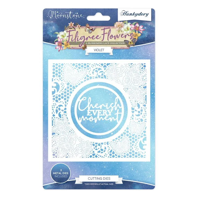Violet Filigree Flowers Moonstone Dies