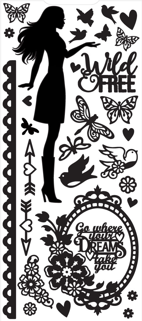 Silhouette Girl Dazzles