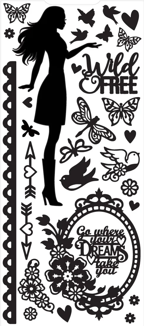 Silhouette Girl Dazzles