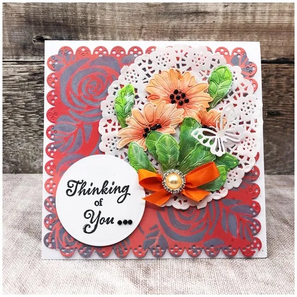 Rambling Rose 6x6 Stencil  Card Making Magic