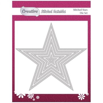 Stars Stitched and Nested Super Size Dies, 5 pieces
