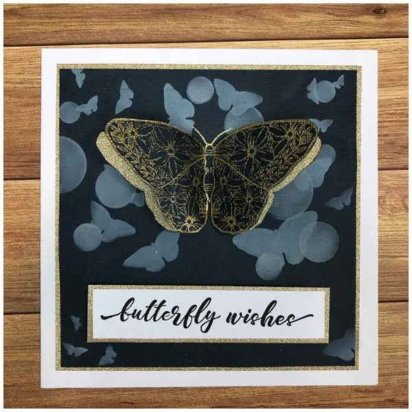 Butterfly Bokeh Blooms Apple Blossom A5 Stencil