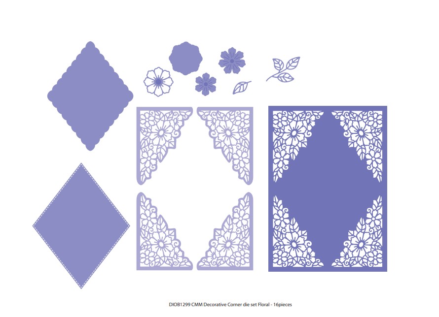 Floral Decorative Corners  Card Making Magic Die Set