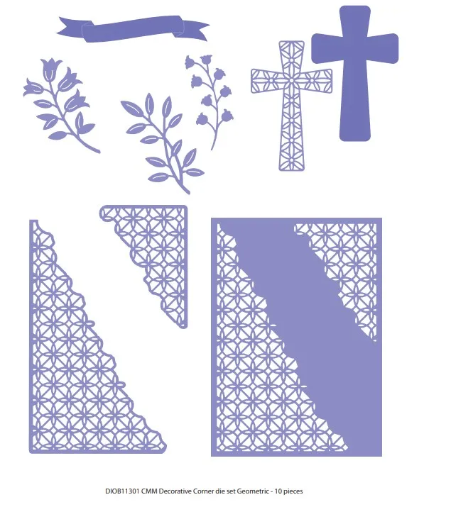 Geometric Decorative Corners Card Making Magic Die Set