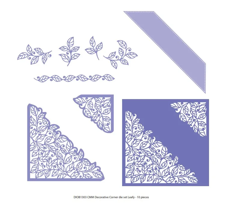 Leafy Decorative Corners  Card Making Magic Die Set