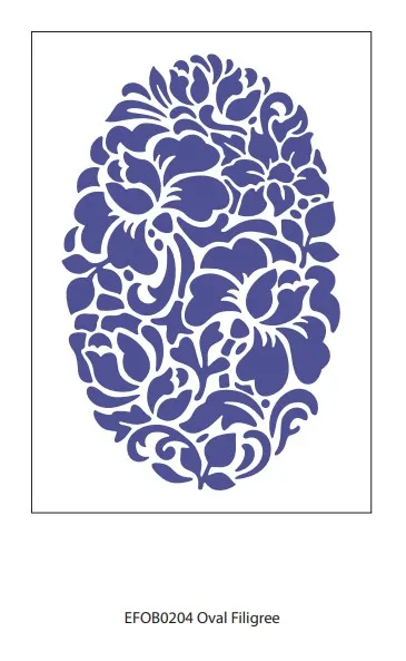 Oval Filigree Design Decorative Corners Card Making Magic Embossing Folder