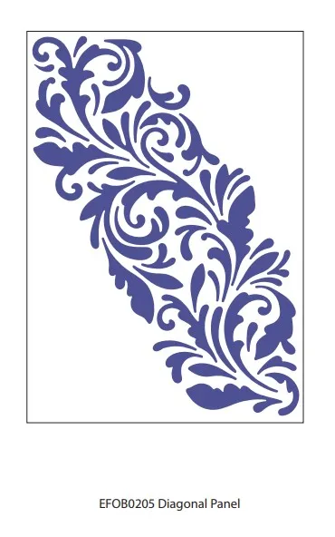 Diagonal Panel Decorative Corners Card Making Magic Embossing Folder