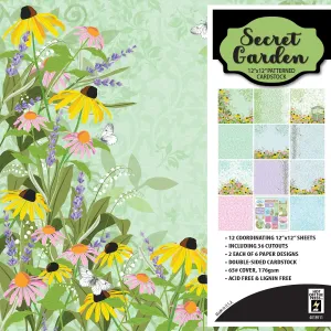 Patterned Secret Garden 12x12 Cardstock Pack