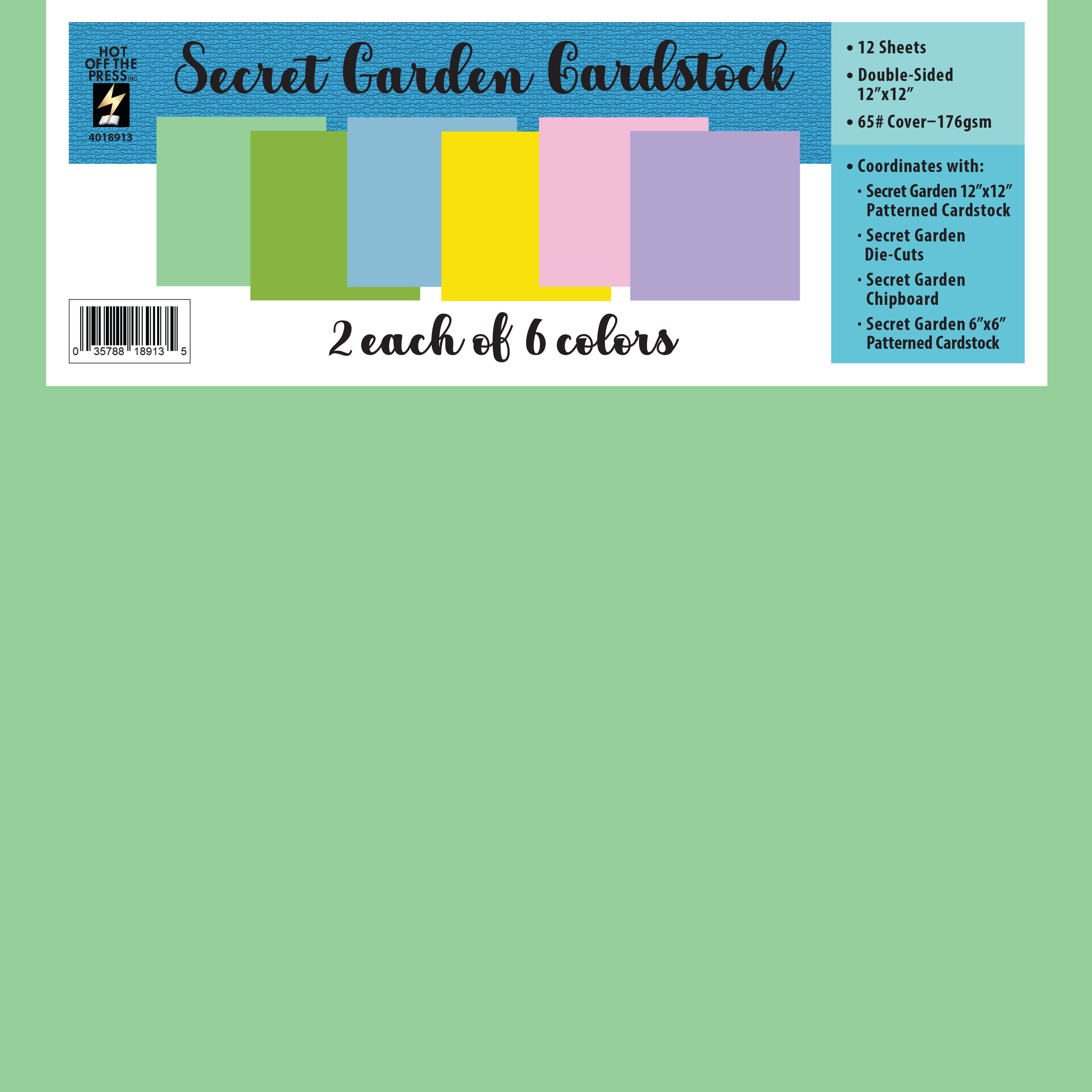 Secret Garden 12x12 Solid Colored Cardstock