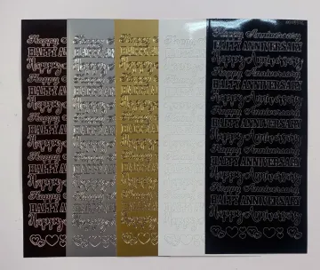 Happy Anniversary Dazzlesâ¢ Stickers, 5 pack